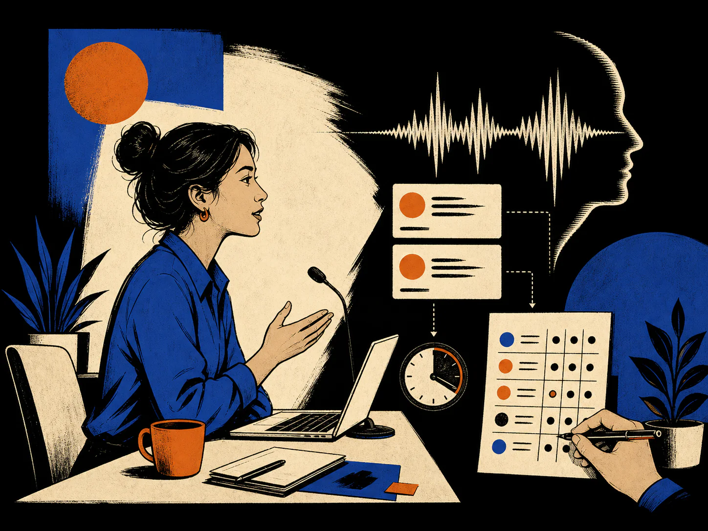 A candidate thinking through an adaptive interview follow-up